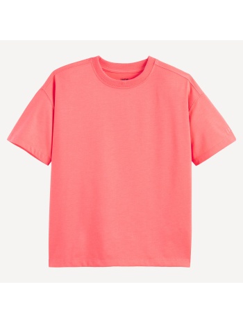 φαρδύ t-shirt με στρογγυλή λαιμόκοψη