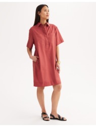 ίσιo φόρεμα με κοντά μανίκια