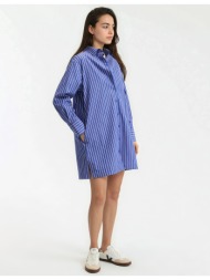 ριγέ σεμιζιέ φόρεμα με ...