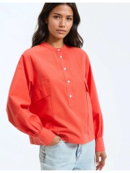 πουκάμισο με γιακά μάο από βαμβάκι