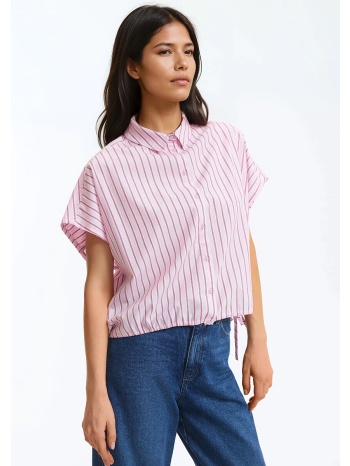 κοντό ριγέ πουκάμισο με κοντά μανίκια