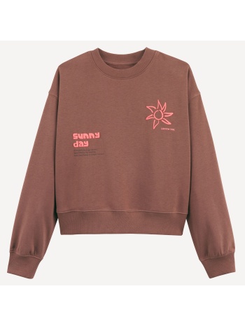 φούτερ με στρογγυλή λαιμόκοψη