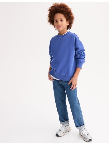 φούτερ με στρογγυλή λαιμόκοψη από μαλακό ύφασμα με washed