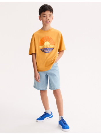 κοντομάνικο oversize t-shirt με στρογγυλή λαιμόκοψη και