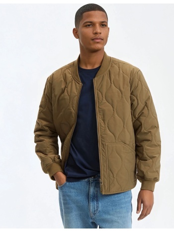 καπιτονέ μπουφάν με μακριά μανίκια