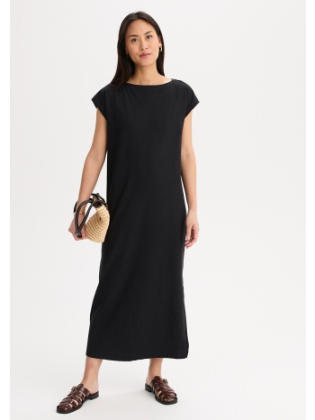 μίντι t-shirt φόρεμα από λινό και βαμβάκι