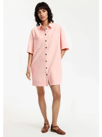 κοντό σεμιζιέ φόρεμα με κοντά μανίκια