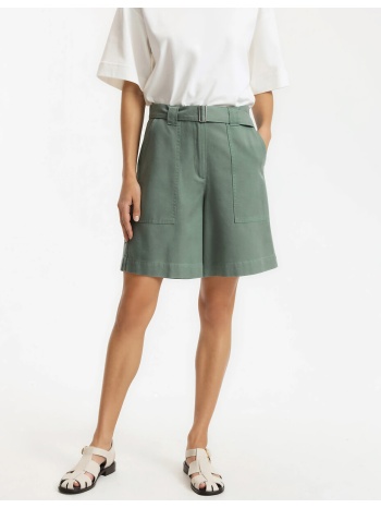 βερμούδα cargo με ζώνη από lyocell και βαμβάκι