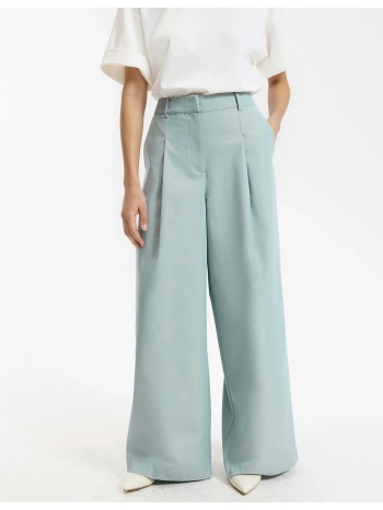 παντελόνι φαρδύ με πιέτες από βαμβακερό μείγμα