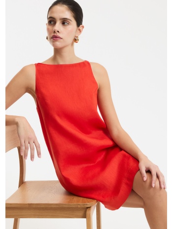 ίσιο κοντό φόρεμα από λινό