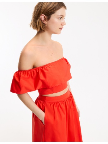 κοντό τοπ μπουστιέ με βολάν