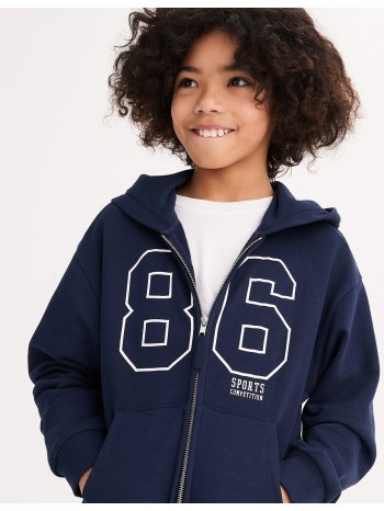 φούτερ με κουκούλα και φερμουάρ