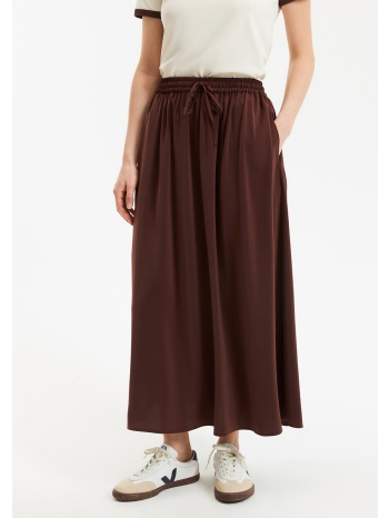 μακριά αέρινη φούστα με λάστιχο στη μέση