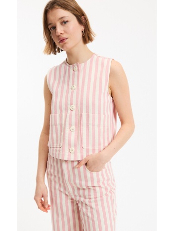 ριγέ γιλέκο χωρίς μανίκια σε προσφορά