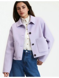 κοντό μαντό με κουμπωτό κλείσιμο