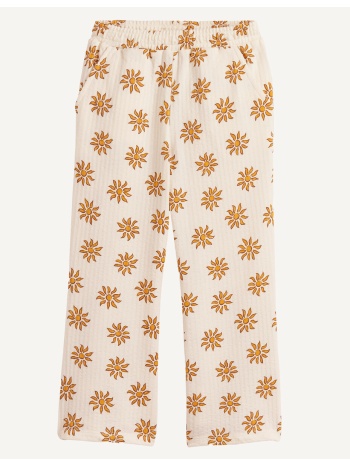παντελόνι φαρδύ με εμπριμέ σχέδιο ήλιο