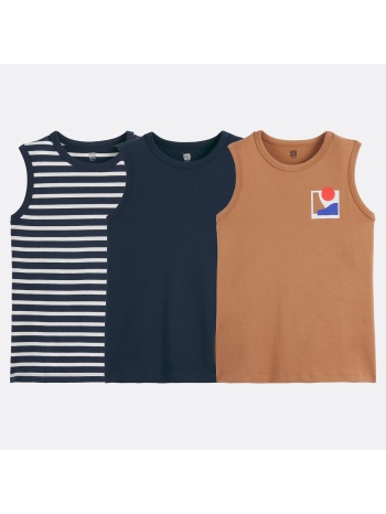 σετ από 3 αμάνικες μπλούζες