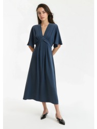 μακρύ φαρδύ φόρεμα με v ...