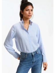 βικτωριανό πουκάμισο με ψηλό βολάν γιακά και μακριά μανίκια