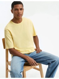 κοντομάνικο βαμβακερό t-shirt με στρογγυλή λαιμόκοψη