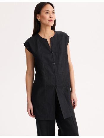 τουνίκ με κοντά μανίκια από λινό