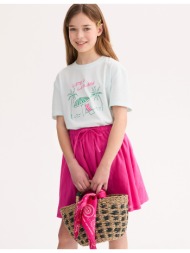 t-shirt με στρογγυλή ...