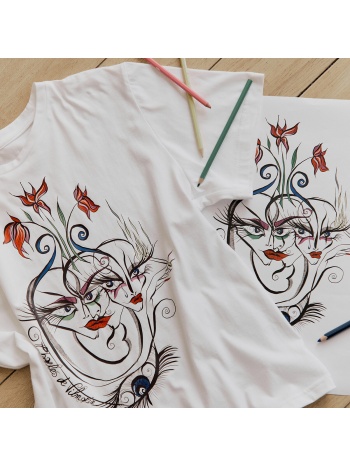 t-shirt με στρογγυλή λαιμόκοψη