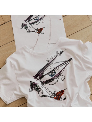 t-shirt με στρογγυλή λαιμόκοψη