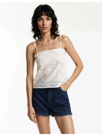 τοπ με λεπτές τιράντες και αγγλική δαντέλα