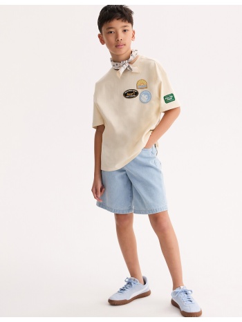 κοντομάνικο oversize t-shirt με σήματα