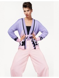 πλεκτή ζακέτα με βαθύ v λαιμόκοψη