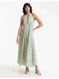 μακρύ αμάνικο φόρεμα με φλοράλ σχέδιο