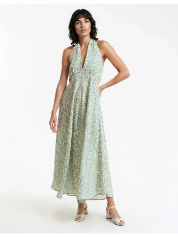 μακρύ αμάνικο φόρεμα με φλοράλ σχέδιο