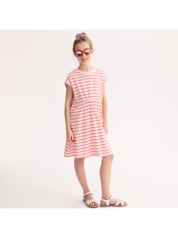 αμάνικο ριγέ φόρεμα από ζέρσεϊ