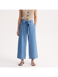 τζιν παντελόνι 7|8 σε ανοιχτό denim με ζώνη