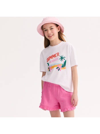 κοντομάνικο t-shirt με στάμπα