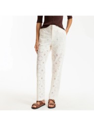 ίσιο παντελόνι με αγγλική δαντέλα