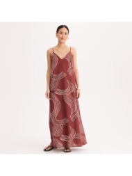 μακρύ φόρεμα με λεπτές τιράντες