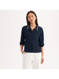 ζακέτα με γιακά πόλο