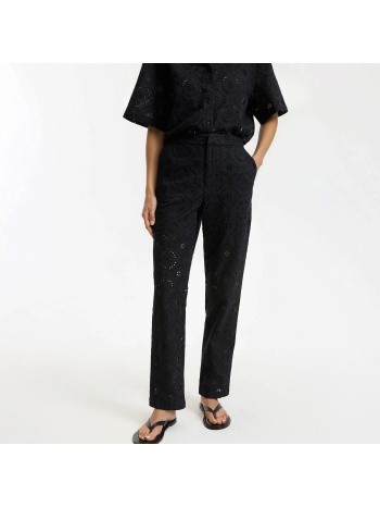ίσιο παντελόνι με αγγλική δαντέλα