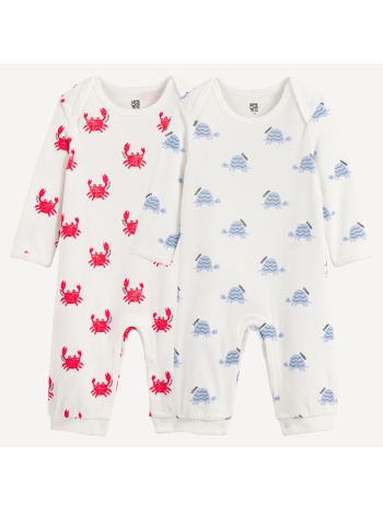 σετ 2 ολόσωμες πιτζάμες χωρίς πόδια