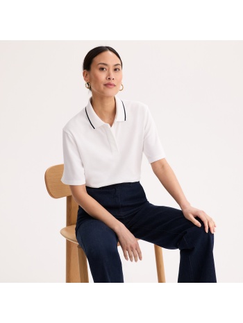 πόλο με κοντά μανίκια από βαμβακερό πικέ