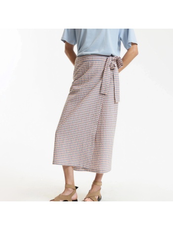 μακριά φούστα σε στυλ φάκελος με καρό vichy