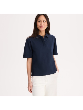 πόλο με κοντά μανίκια από βαμβακερό πικέ