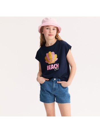 κοντομάνικο μπλουζάκι με παγιέτες