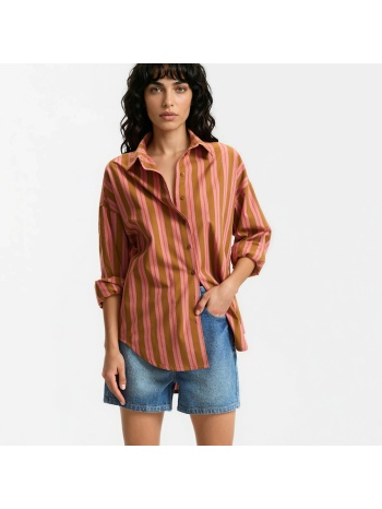 ριγέ φαρδύ πουκάμισο από βαμβάκι