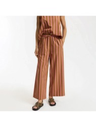 ριγέ φαρδύ παντελόνι με ελαστική μέση