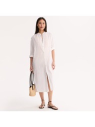 μακριά τουνίκ με γιακά μάο από βαμβακερό βουάλ