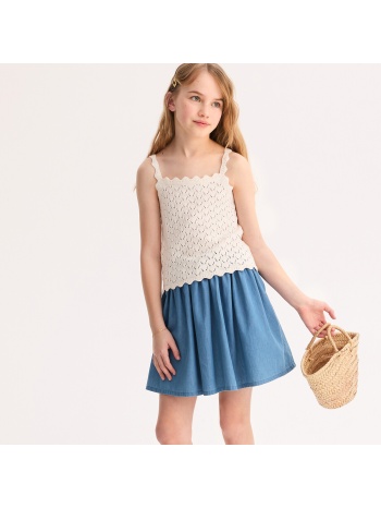 αμάνικο τοπ με λεπτές τιράντες