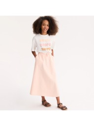 μακριά φούστα από βαμβάκι και λινό